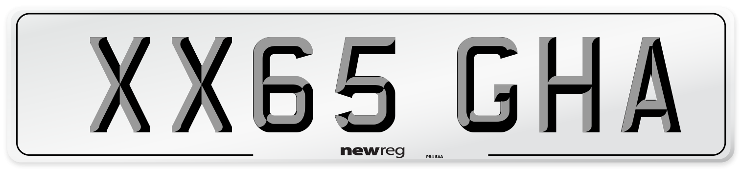 XX65 GHA Number Plate from New Reg